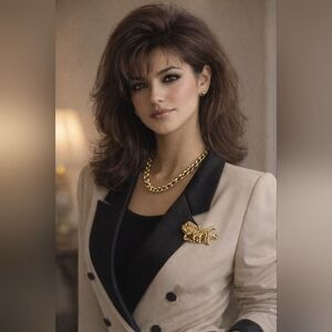 1928 Cares Endangered African Animals Brooch Vintage 1980's Big Bold Lapel Pin